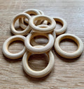 Wooden Ring 40mm - Natural x4