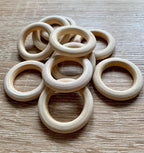 Wooden Ring 40mm - Natural x4