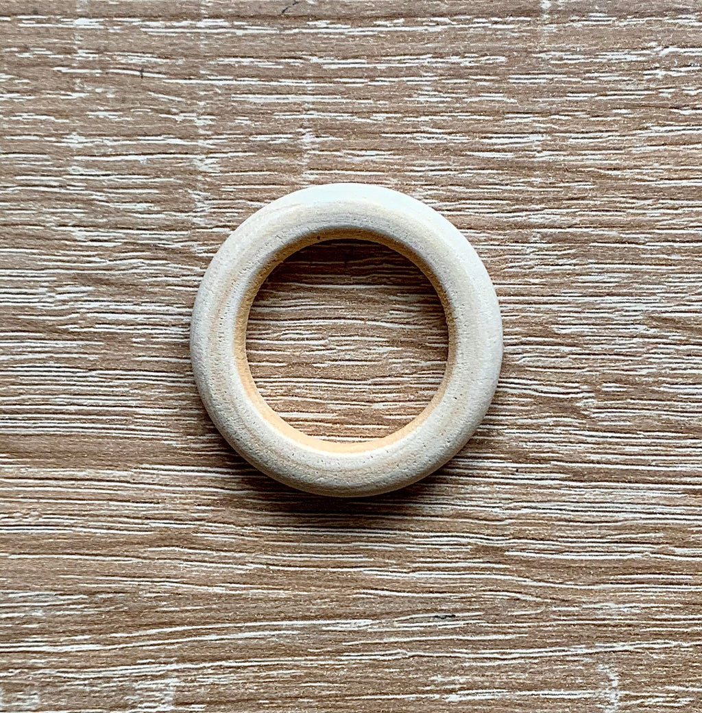 Wooden Ring 40mm - Natural x4