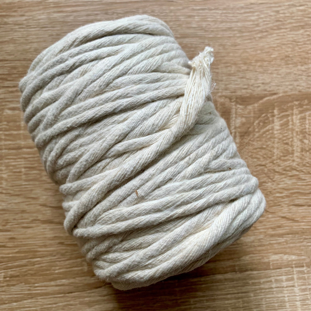 Natural - 5mm Twisted Cotton Cord - Macrame Cord.