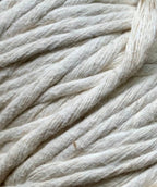 Natural - 5mm Twisted Cotton Cord - Macrame Cord.