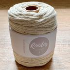 Natural - 5mm Twisted Cotton Cord - Macrame Cord.