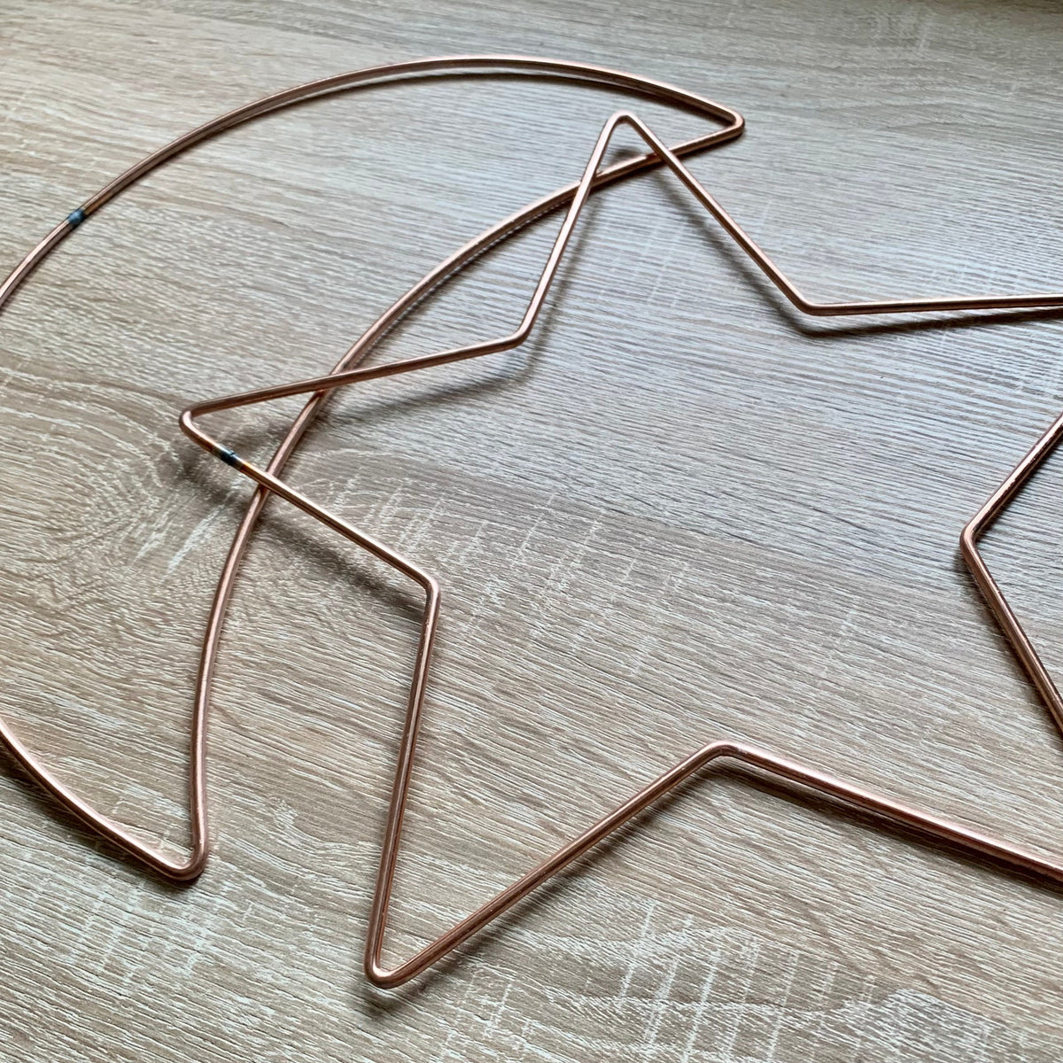 Metal Wire Moon - Copper colour, Moon Dream Catcher