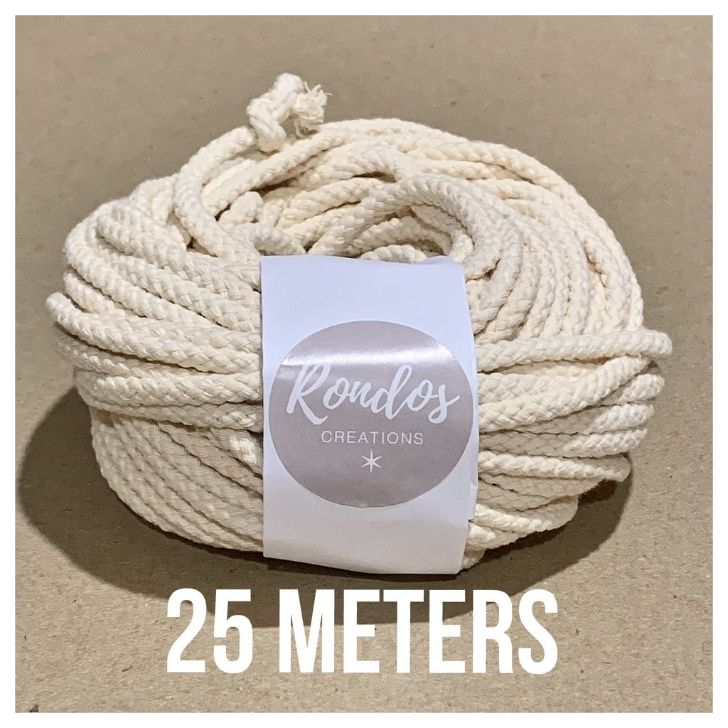 5mm Light Pink Cotton Braided Cord – UK Made Macrame Rope