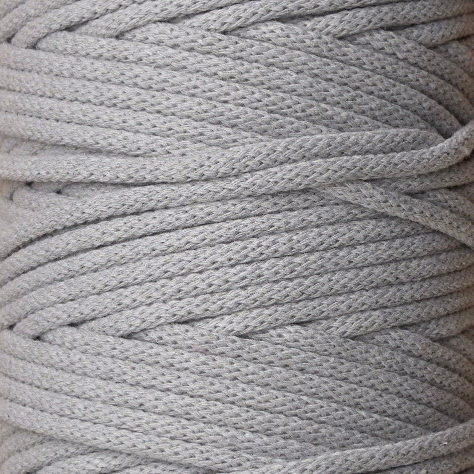 5mm Grey Braided Cotton Cord – Macrame Craft Supply, UK Made
