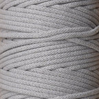 5mm Grey Braided Cotton Cord – Macrame Craft Supply, UK Made