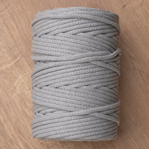 5mm Grey Braided Cotton Cord – Macrame Craft Supply, UK Made