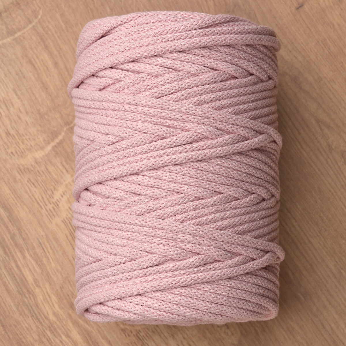 5mm Light Pink Cotton Braided Cord – UK Made Macrame Rope