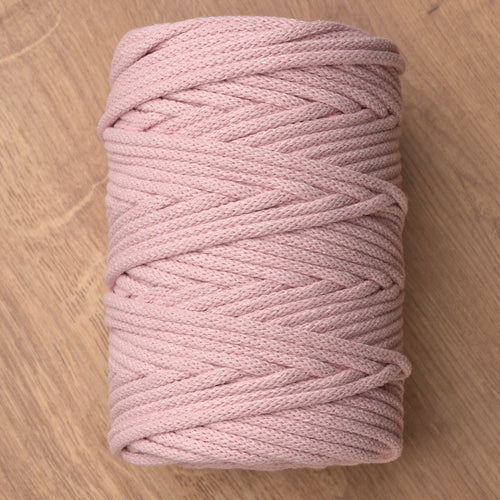 5mm Light Pink Cotton Braided Cord – UK Made Macrame Rope