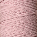 5mm Light Pink Cotton Braided Cord – UK Made Macrame Rope