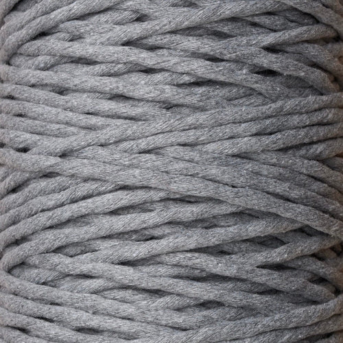 5mm Mid Grey Cotton Twisted Cord – Macrame, UK Made