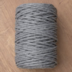 5mm Mid Grey Cotton Twisted Cord – Macrame, UK Made