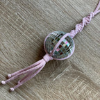Macrame Disco Ball - for car, window or tree decoration.