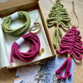 Macrame Kit Christmas Tree Decorations - Make it yourself Macrame Kit, Craft Kit