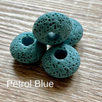 Lava Stone Coloured Large Hole Bead - 10 Available Colours
