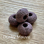 Lava Stone Coloured Large Hole Bead - 10 Available Colours