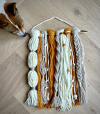 Textured Yarn Wall Hanging, Autumn Boho Macrame, Nordic Style