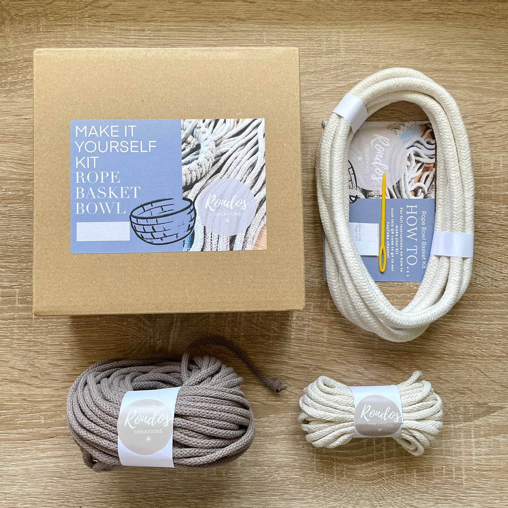 DIY Coiled Basket Bowl Kit, Rope Bowl Kit, Make it Yourself Kit, Craft Kit
