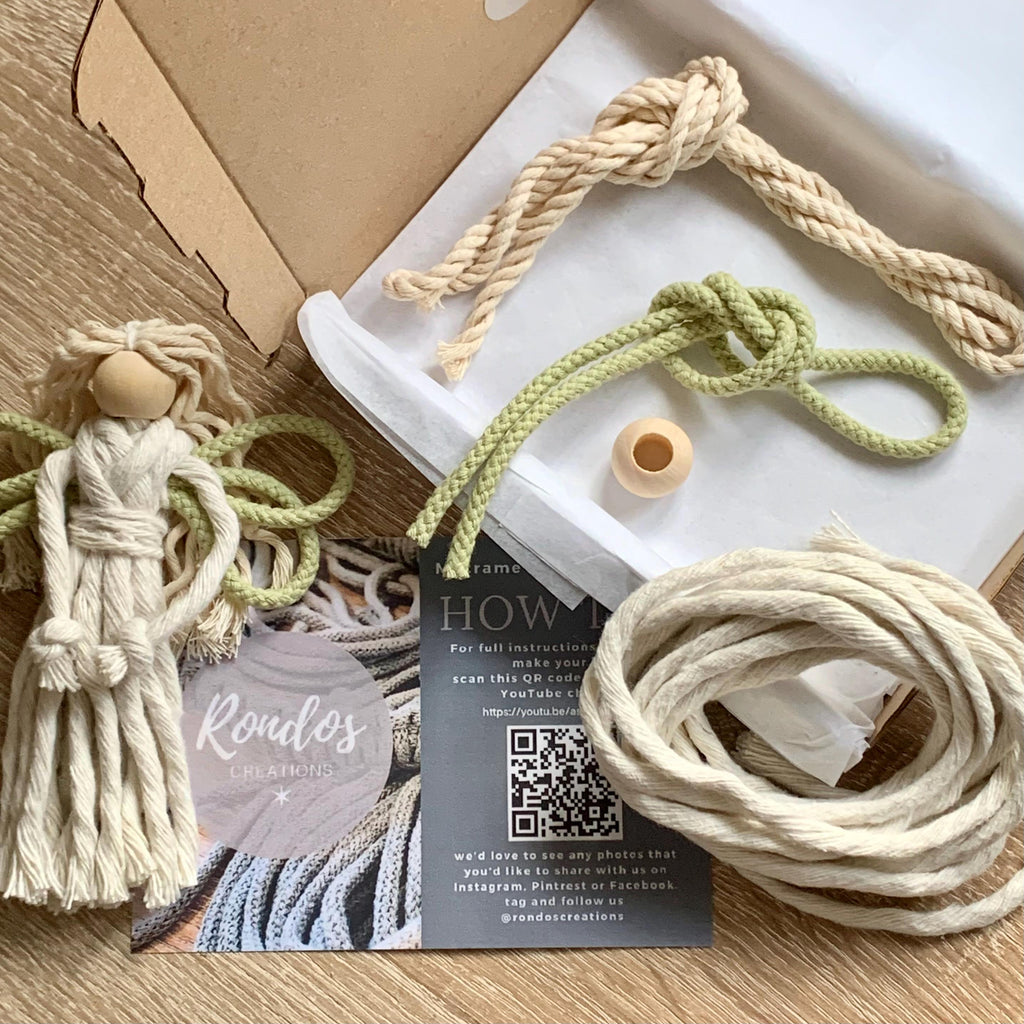 Macrame Kit Fairy/Angel Decoration - Available With Different Wing Colours, Craft Kit