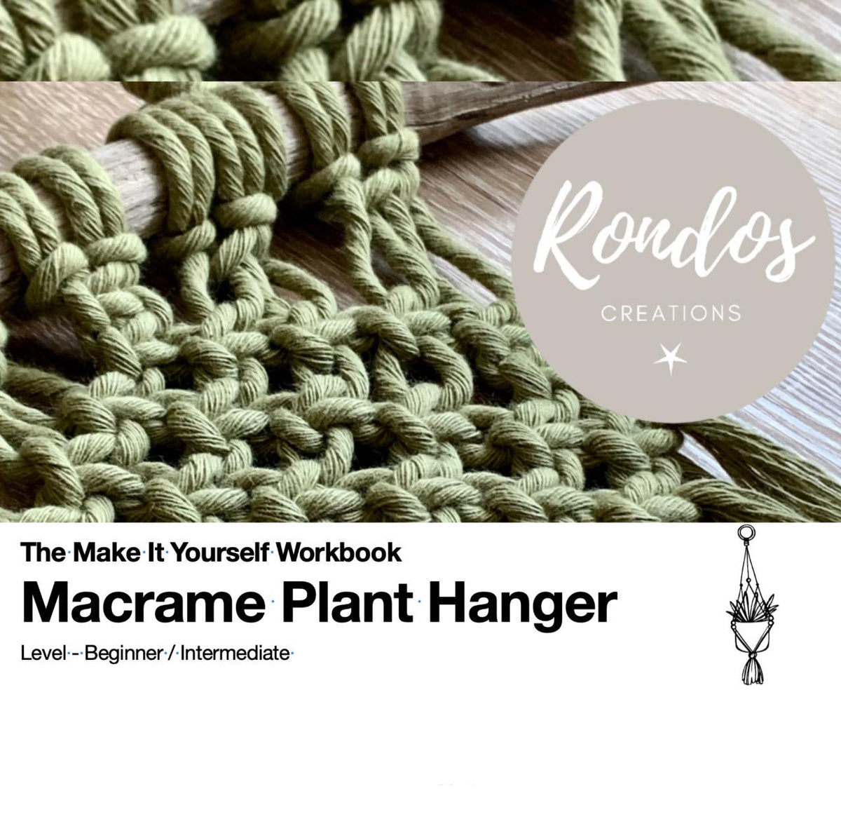 Macrame Plant Hanger Printable PDF Pattern - Beginners to Intermediate Level