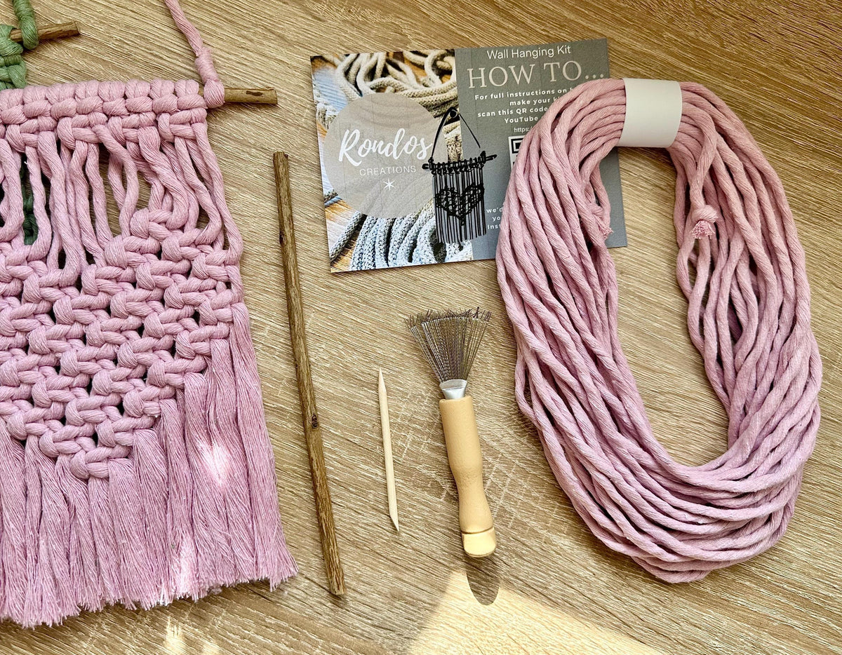 Macrame Wall Hanging Kit - DIY Craft Kit for Beginners - Handmade Gift Idea - Relaxing Hobby