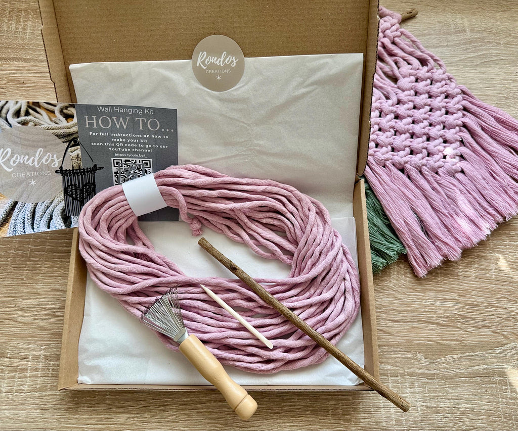 Make it Yourself Macrame Heart Wall Hanging, Craft Kit