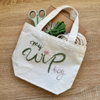 Beginners Embroidered Project Bag Kit, Make it Yourself Embroidered Project Bag, Craft Kit