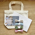 Beginners Embroidered Project Bag Kit, Make it Yourself Embroidered Project Bag, Craft Kit
