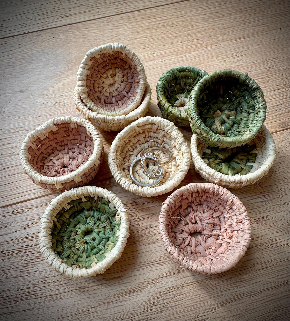 Handmade Mini Coiled Basket Bowl - Ring Dish - Ring Basket