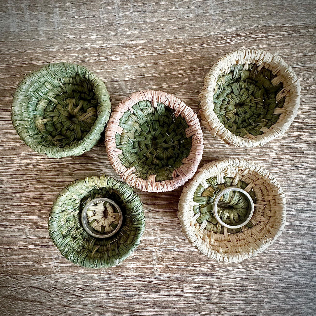Handmade Mini Coiled Basket Bowl - Ring Dish - Ring Basket