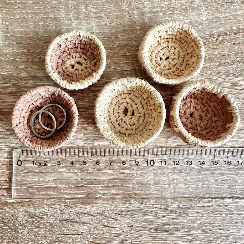 Handmade Mini Coiled Basket Bowl - Ring Dish - Ring Basket