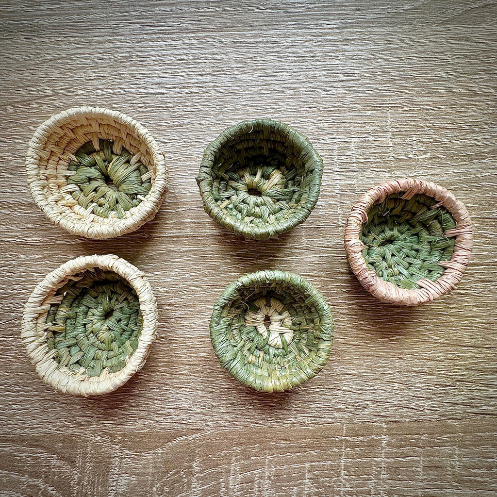 Handmade Mini Coiled Basket Bowl - Ring Dish - Ring Basket