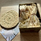 Make it Yourself Raffia Coaster Kit - in a Limited Edition Vintage Tin.