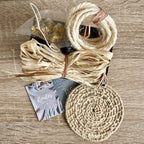Make it Yourself Raffia Coaster Kit - in a Limited Edition Vintage Tin.