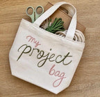 Beginners Embroidered Project Bag Kit, Make it Yourself Embroidered Project Bag, Craft Kit