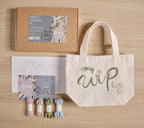 Beginners Embroidered Project Bag Kit, Make it Yourself Embroidered Project Bag, Craft Kit