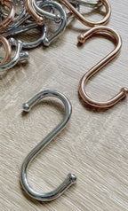 S Shaped Hook. Silver or Copper colour.